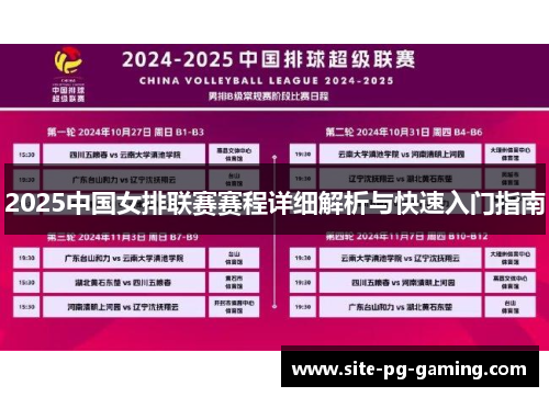 2025中国女排联赛赛程详细解析与快速入门指南